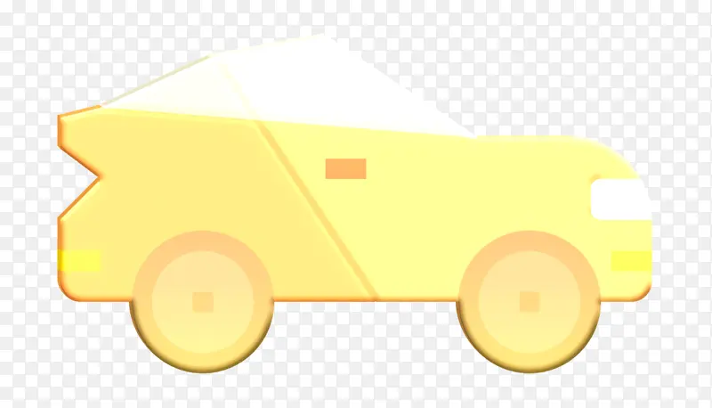 汽车图标 赛车图标 黄色