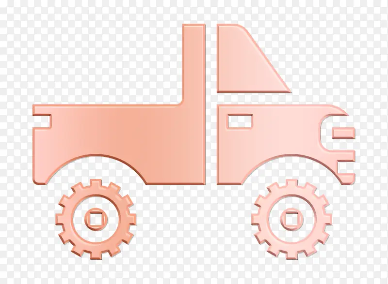 吉普图标 汽车图标 粉色
