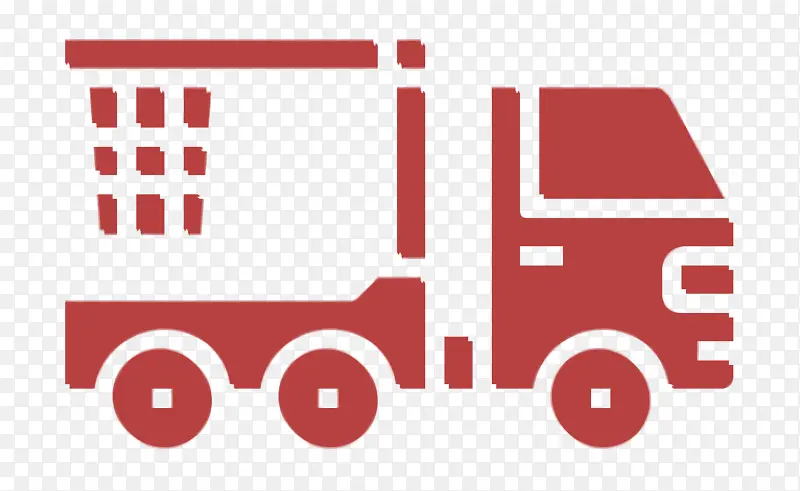 卡车图标 汽车图标 起重机卡车图标