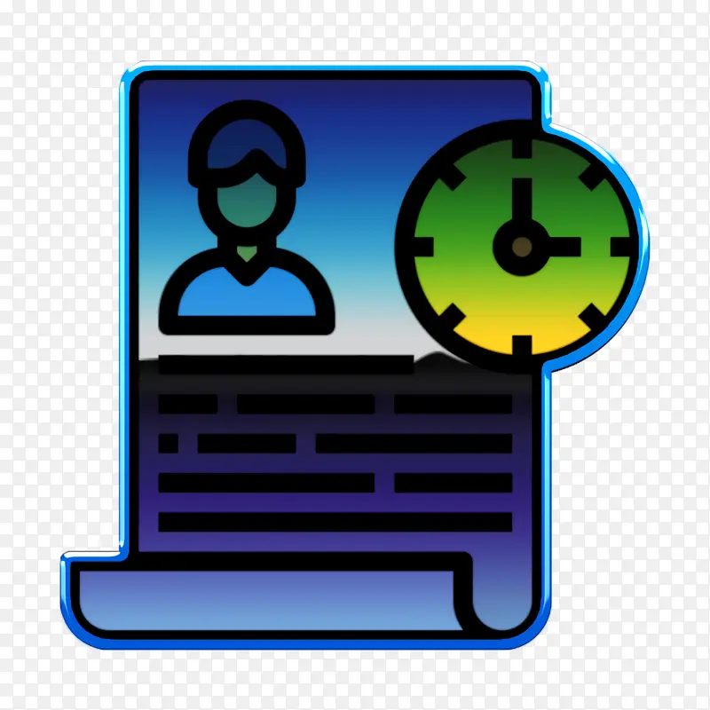 时间管理图标 文档图标 管理图标