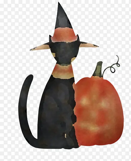 女巫帽 黑猫 南瓜