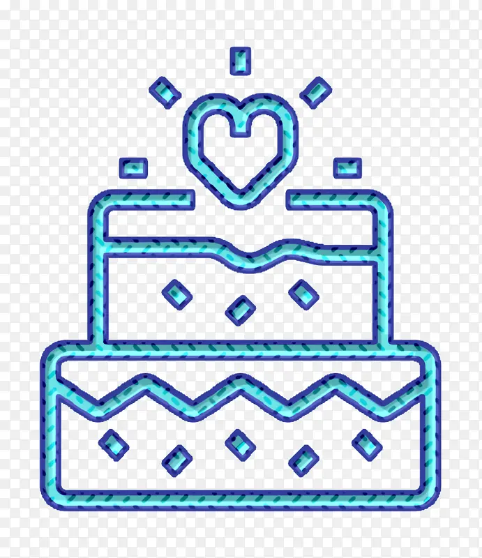 婚礼图标 蛋糕图标 长方形