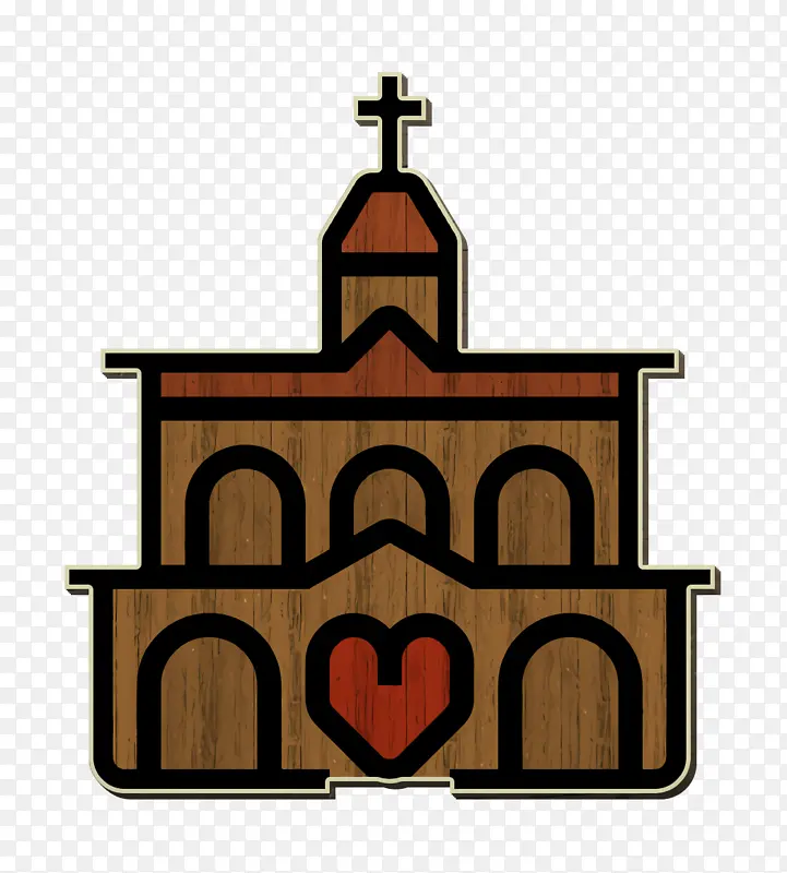 婚礼图标 教堂图标 建筑