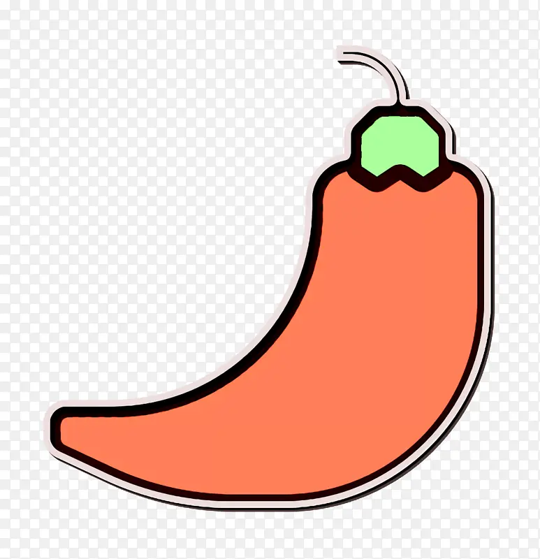 辣椒图标 水果和蔬菜图标 辣椒