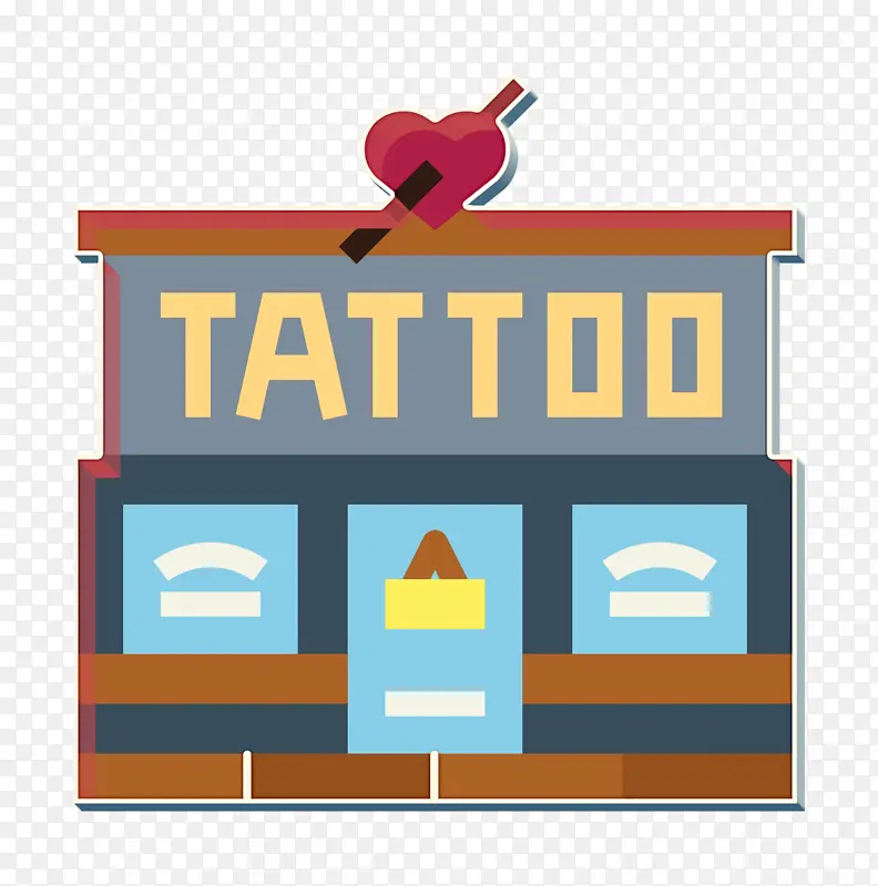 纹身工作室图标 纹身店图标 纹身图标