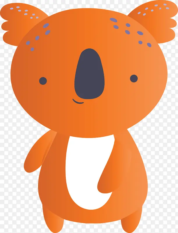 橙色 卡通 动物形象