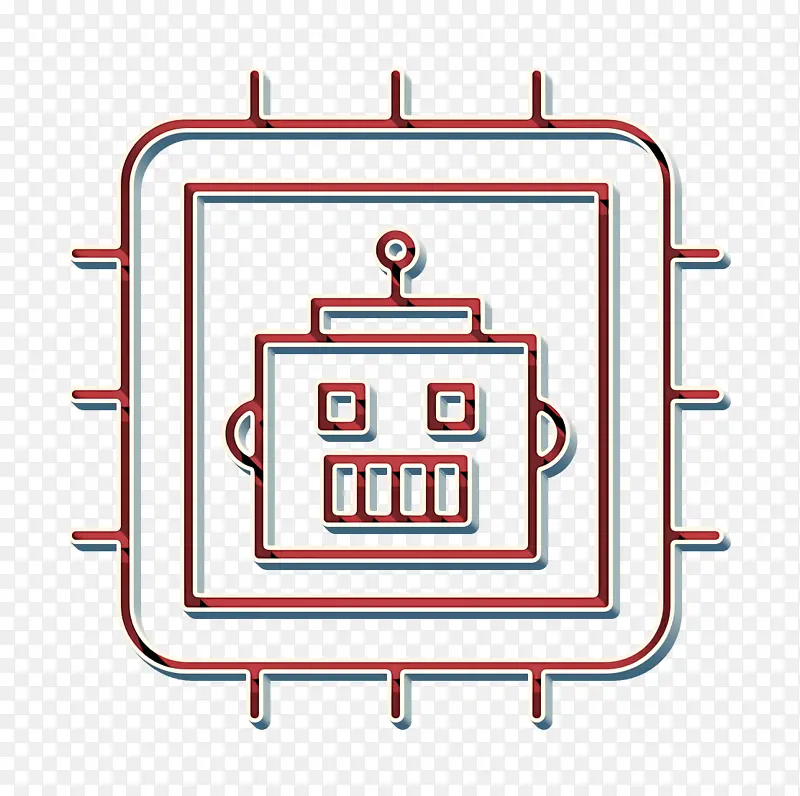 机器人图标 线路 电源