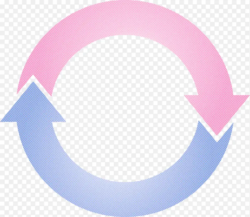 圆形箭头 粉色 圆形