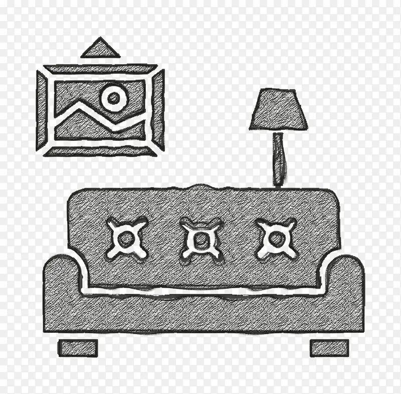 客厅图标 内饰图标 沙发图标