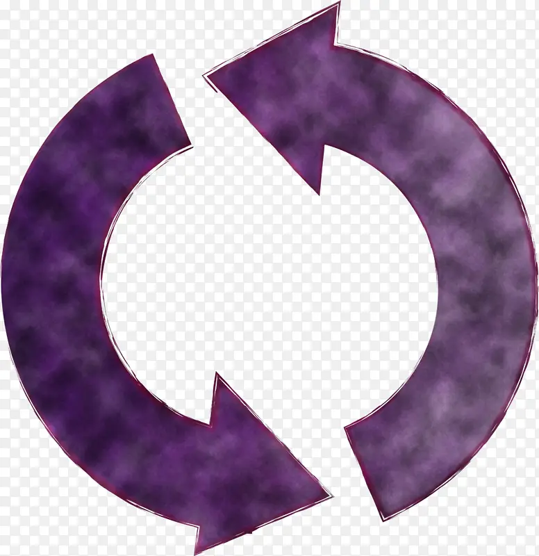重新加载箭头 紫色 圆形