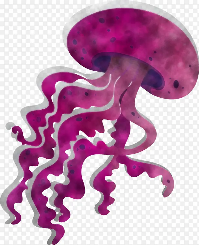 章鱼 粉色 紫色