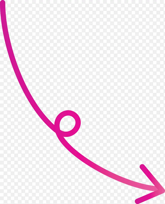 曲线箭头 粉色 紫色