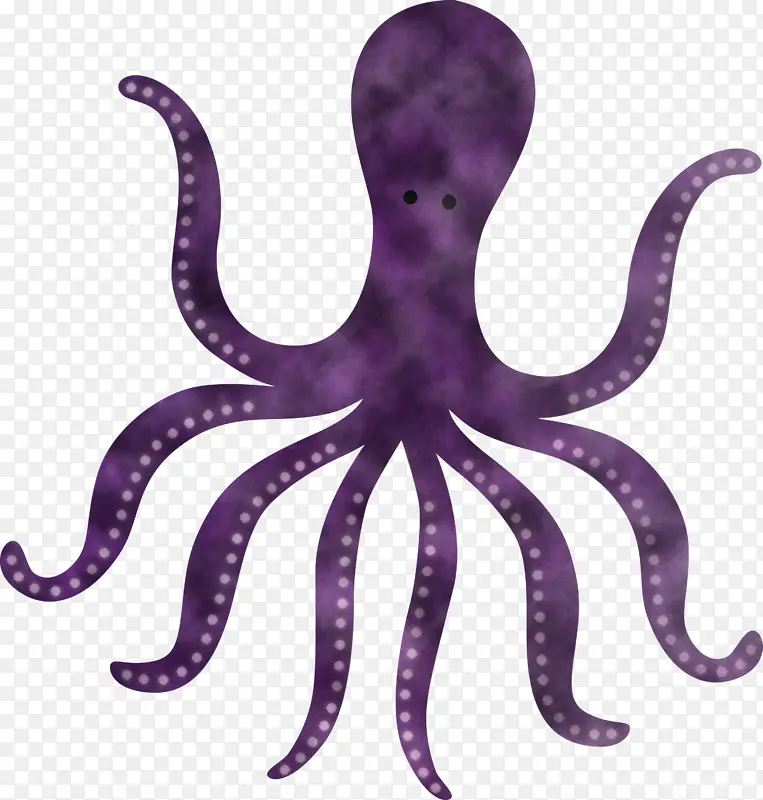 章鱼 巨大的太平洋章鱼 紫色