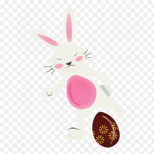 粉色 兔子 复活节兔子