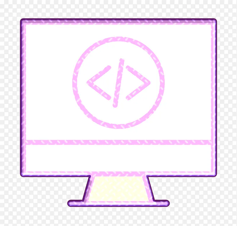 编码图标 软件开发者图标 紫色