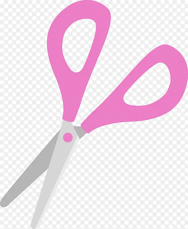 剪刀 学校用品 粉色