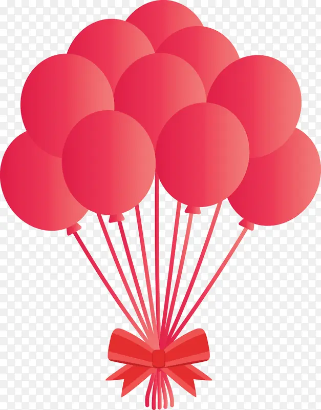 气球 红色 粉色
