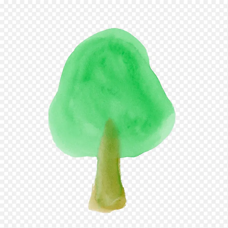 水彩树 绿色 鼻子