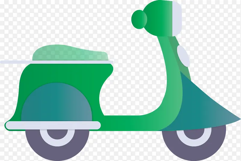 摩托车 绿色 交通工具