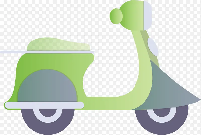 摩托车 绿色 交通工具