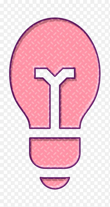 灯泡图标 创意图标 粉色