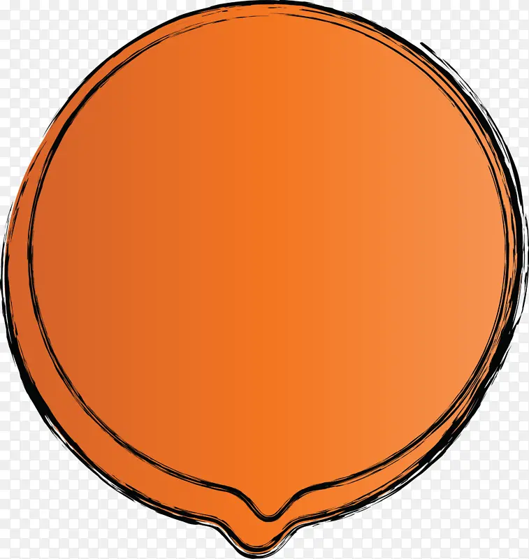 思想泡泡 演讲气球 橙色