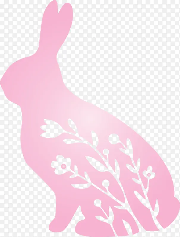 花兔 复活节 粉红