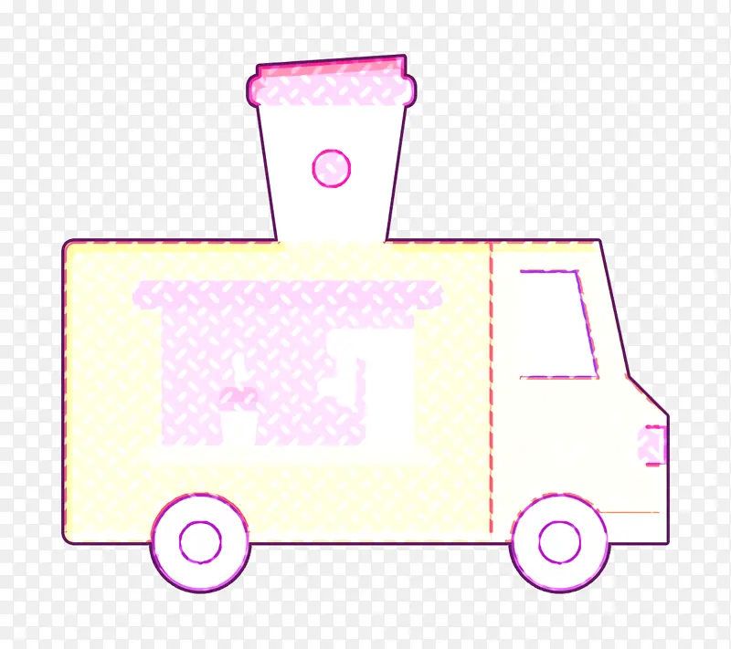 食品卡车图标 卡车图标 咖啡图标
