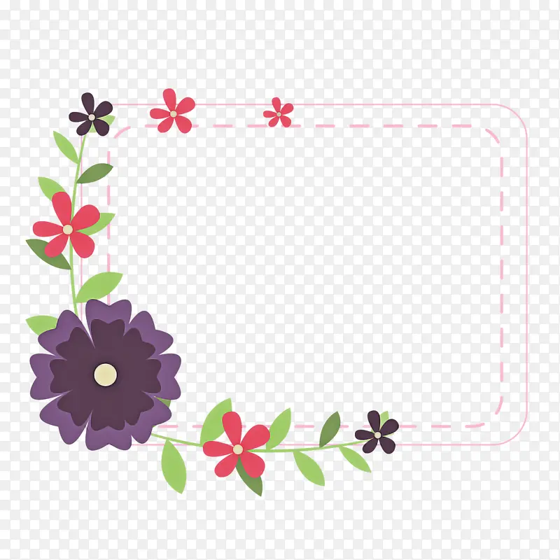 花卉设计 相框 粉色