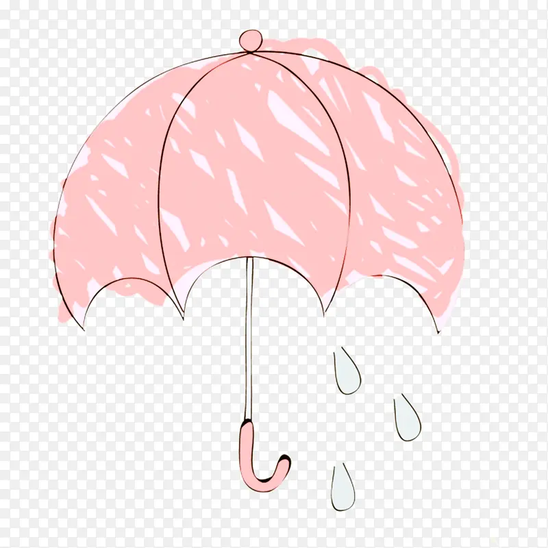 卡通 剪影 雨伞