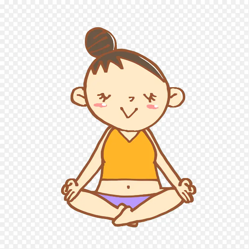 瑜伽 瑜伽女孩 瑜伽卡通