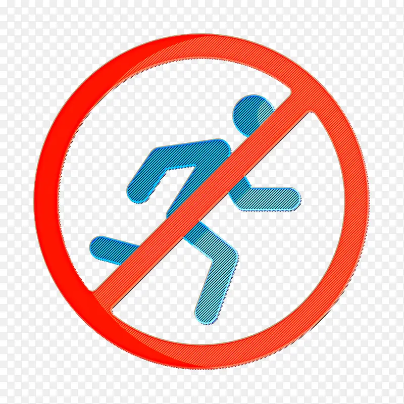 游泳池图标 禁止跑步图标 禁止图标