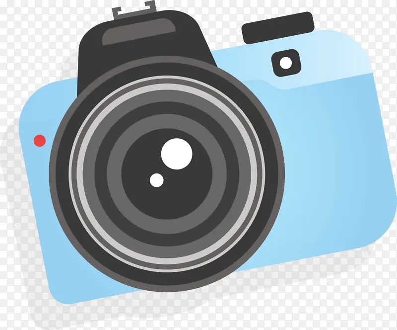 相机卡通 相机镜头 数码相机