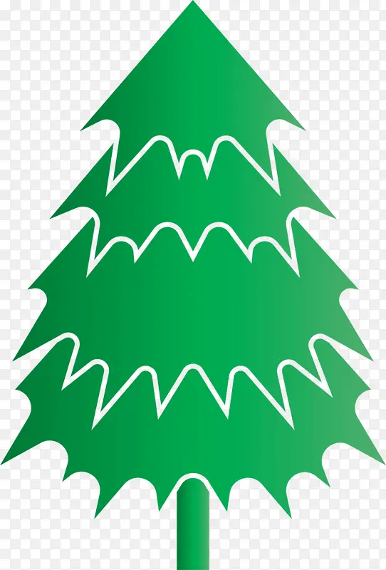 圣诞树 抽象卡通圣诞树 云杉