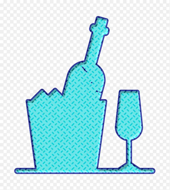 食物和餐厅图标 香槟图标 婚礼图标