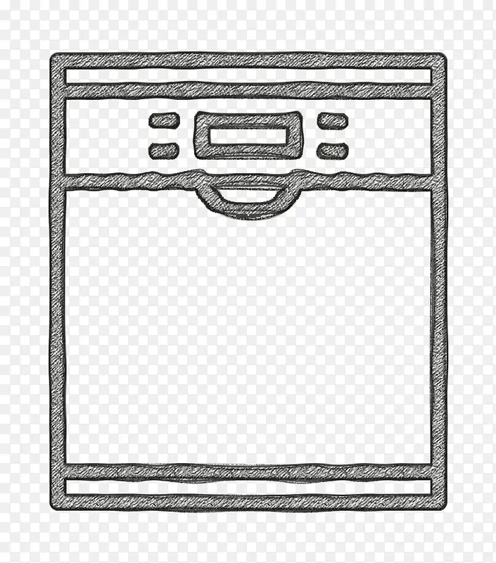 家用电器图标 洗碗机图标 家具和家用图标