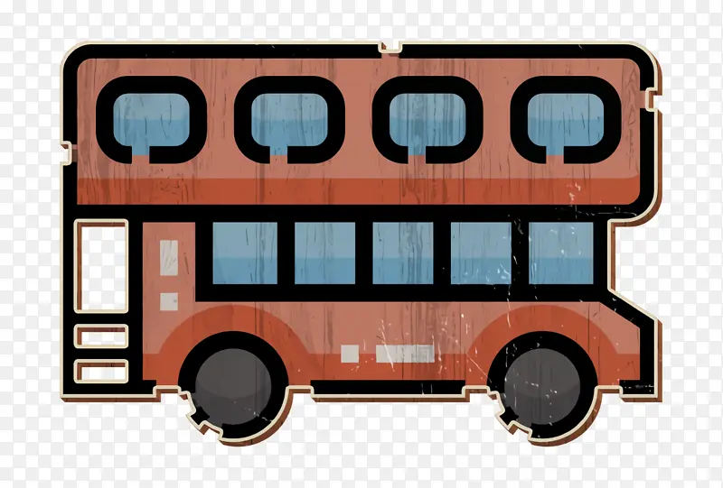 车辆交通图标 伦敦图标 双层巴士