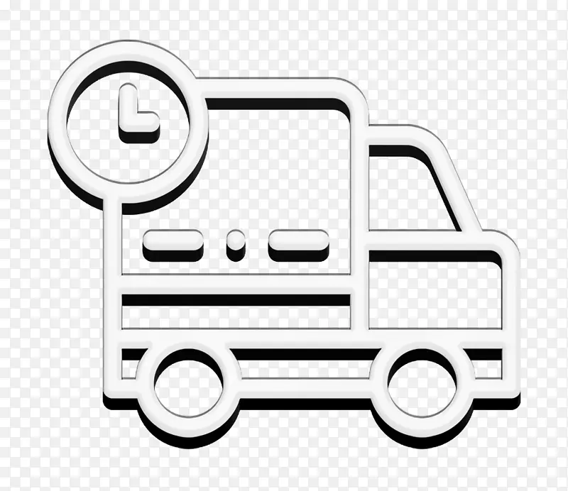 送货卡车图标 送货图标 运输和送货图标