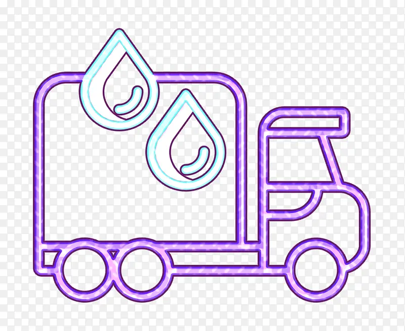 运输和交付图标 水图标 送货卡车图标