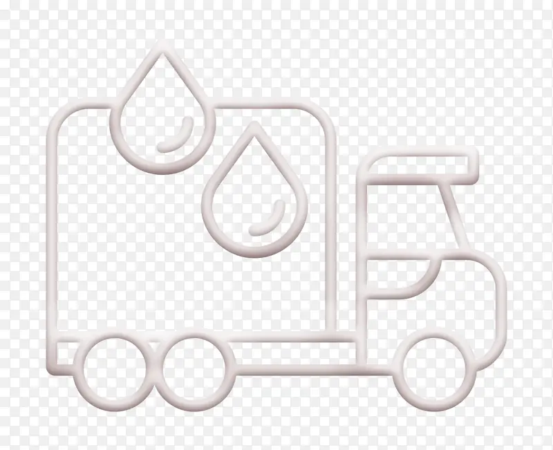 送货卡车图标 运输和交付图标 水图标
