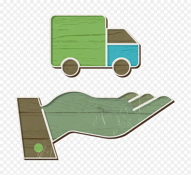 送货卡车图标 运输和送货图标 保险图标