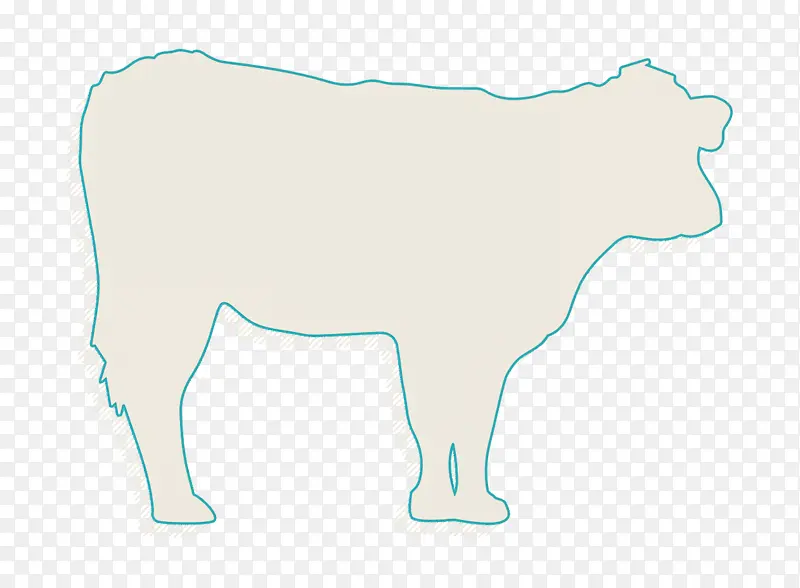 动物图标 奶牛轮廓图标 动物王国图标