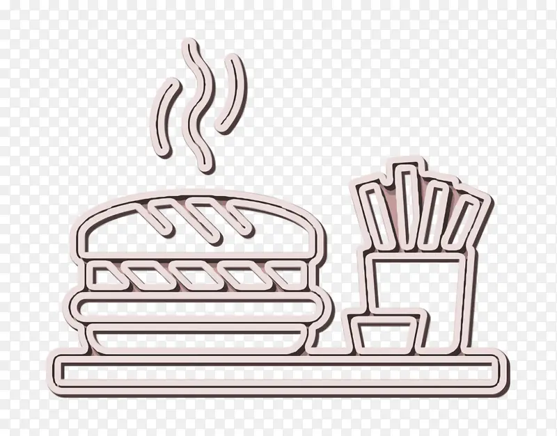 汉堡图标 快餐图标 餐厅元素图标