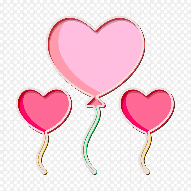 气球图标 心脏图标 爱情图标