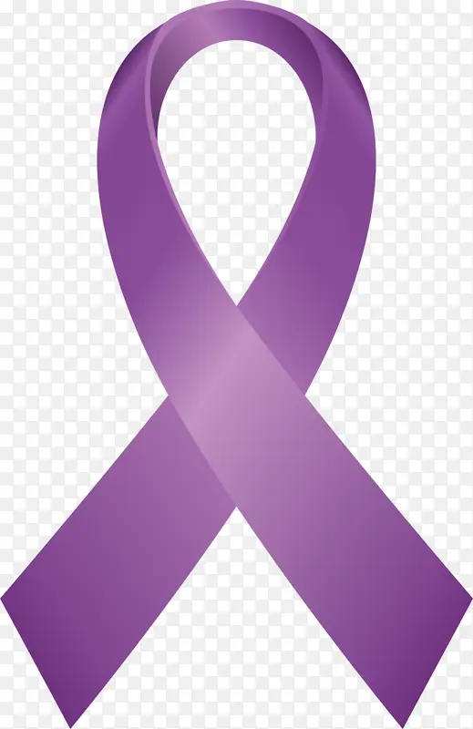 团结丝带 紫色 符号