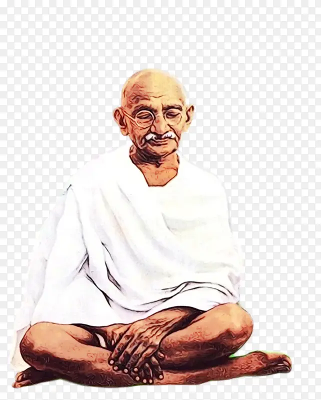 甘地贾扬蒂 水彩 绘画