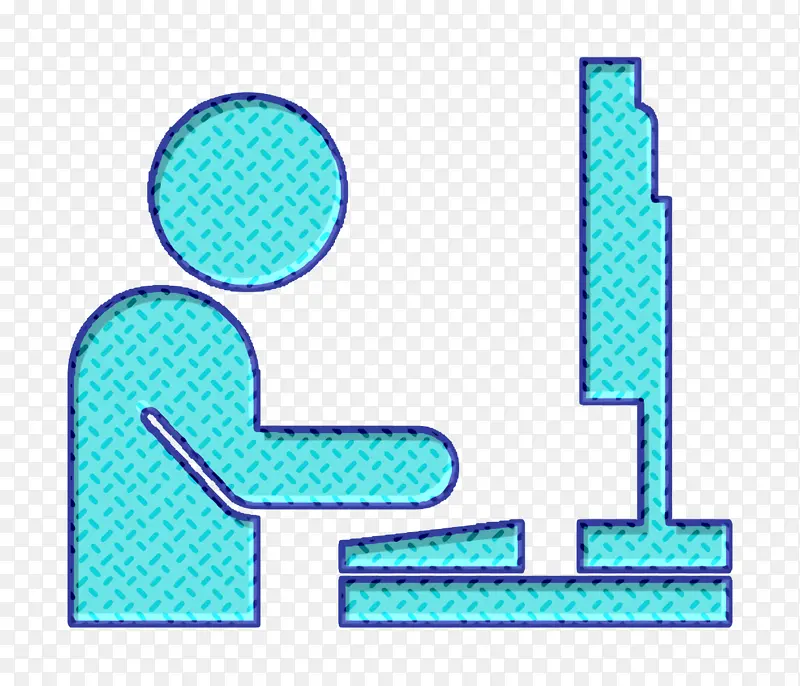 计算机图标 计算机工作者图标 人图标