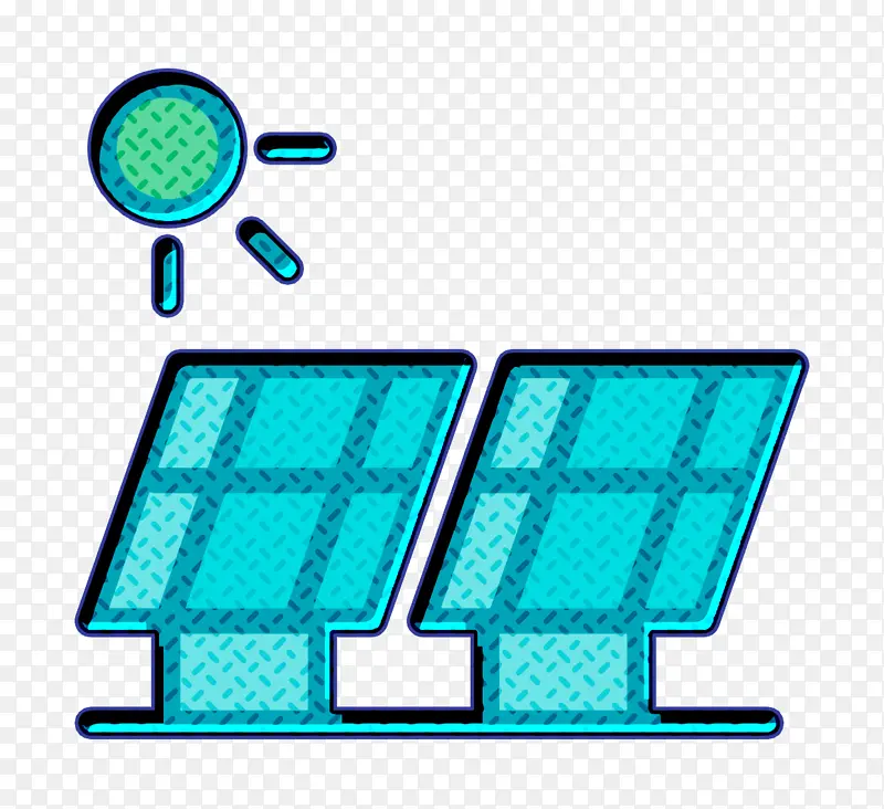 太阳能电池板图标 活动图标 线条