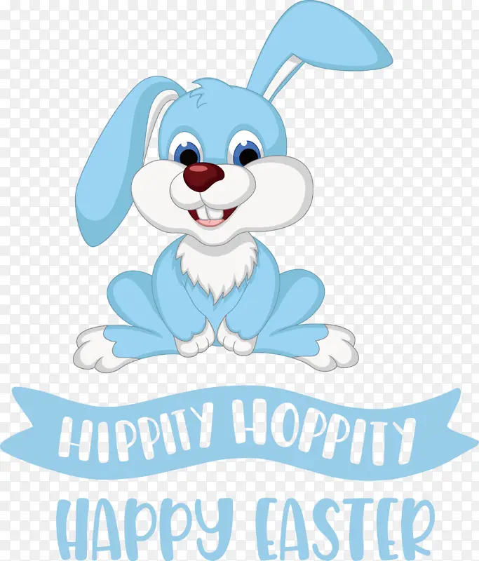 复活节快乐 卡通 兔子