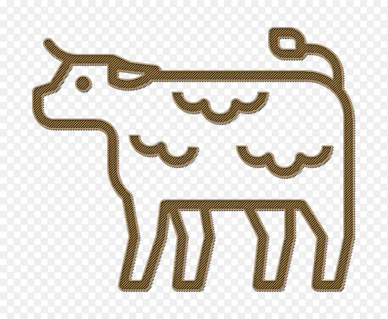 奶牛图标 餐厅图标 标志